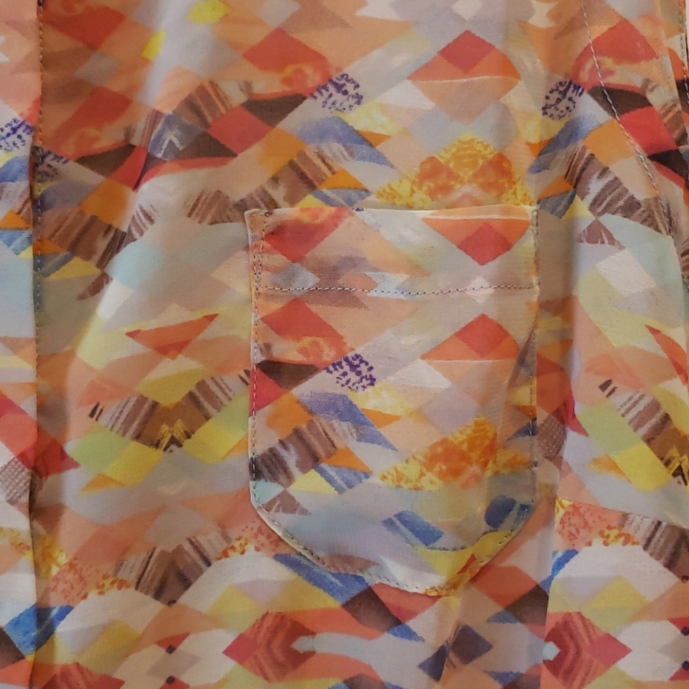 CABI #760 Geo Print Sleeveless Avery Tunic Top sz L - Picture 6 of 12